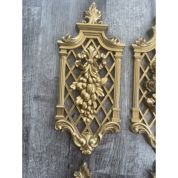 Dart Set (4) Four Seasons Wall Hangings Plaque Syrocco Plastic Retro MCM - Picture 5 of 12